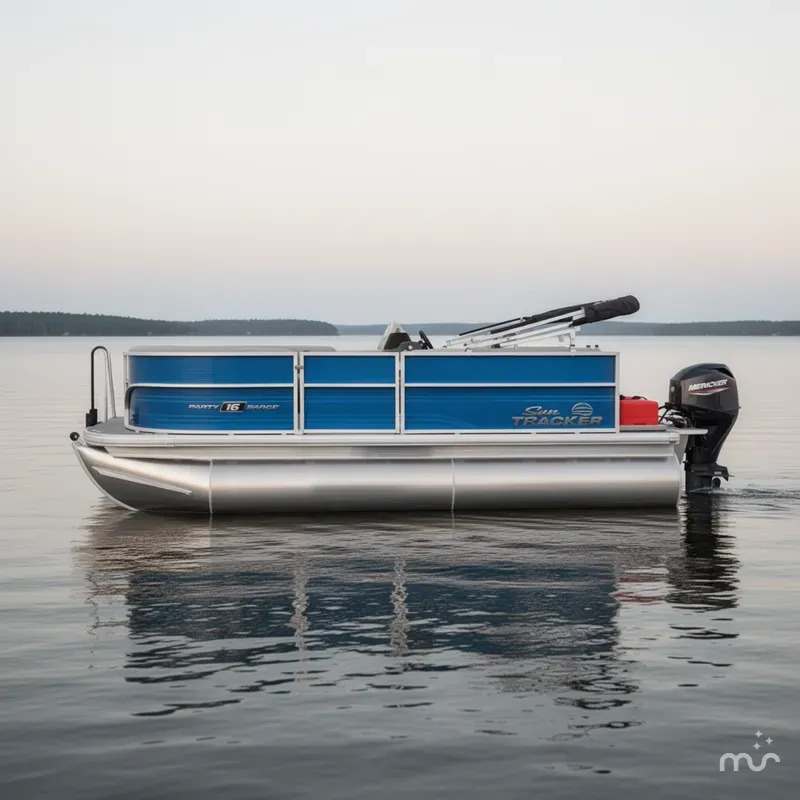 Slide: The Image of Sun Tracker Party Barge 16 DLX 2026 - 2