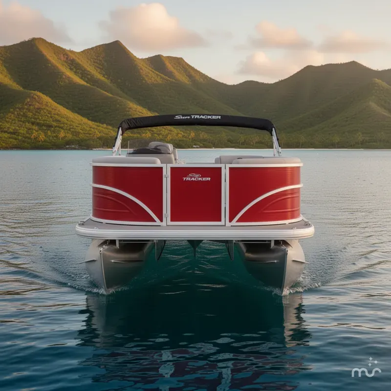 Slide: The Image of Sun Tracker Party Barge 16 DLX 2026 - 1