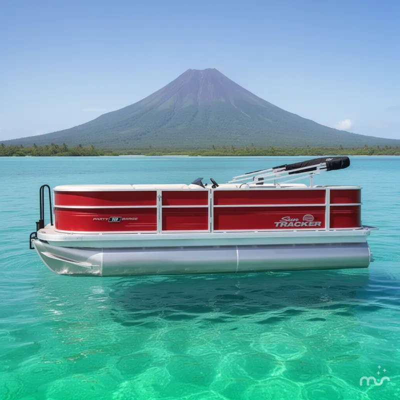Slide: The Image of Sun Tracker Party Barge 18 DLX 2026 - 2