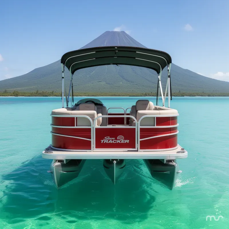 Slide: The Image of Sun Tracker Party Barge 18 DLX 2026 - 3