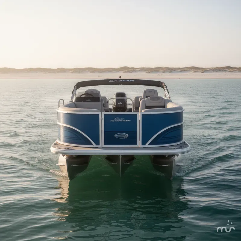 Slide: The Image of Sun Tracker Party Barge 16 DLX 2026 - 2