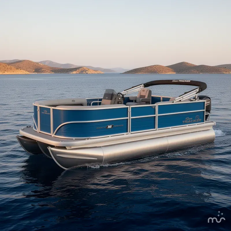 Slide: The Image of Sun Tracker Party Barge 16 DLX 2026 - 0