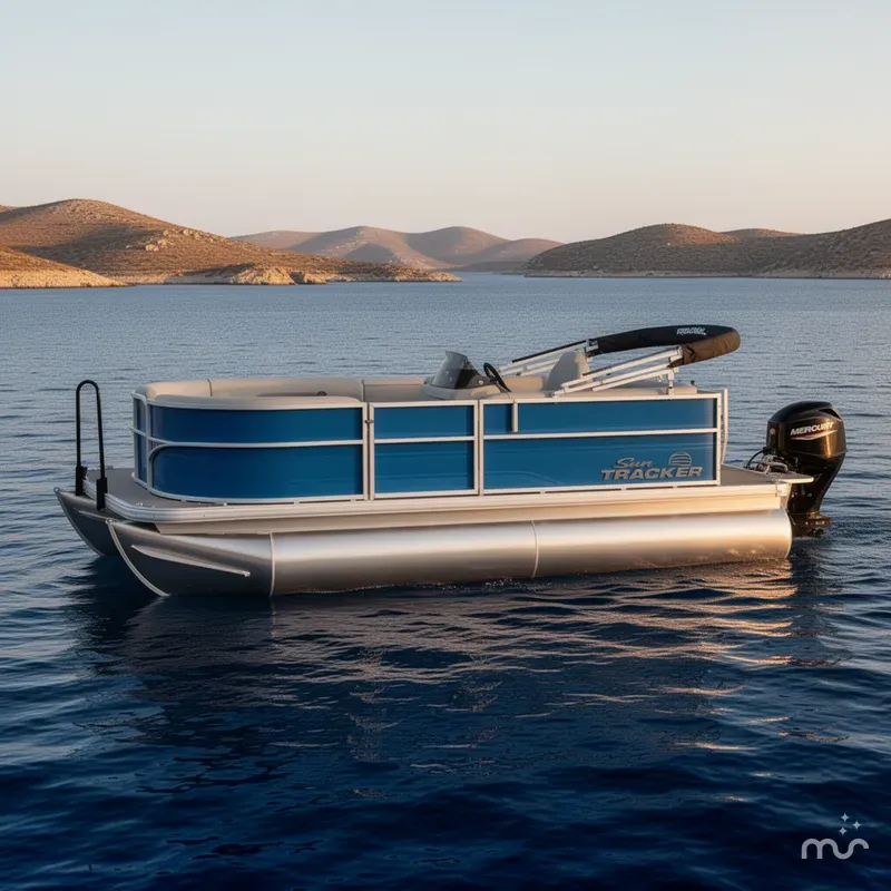 Slide: The Image of Sun Tracker Party Barge 16 DLX 2026 - 2