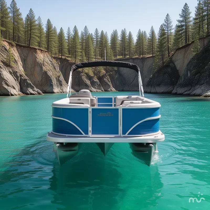 Slide: The Image of Sun Tracker Party Barge 18 DLX 2026 - 3