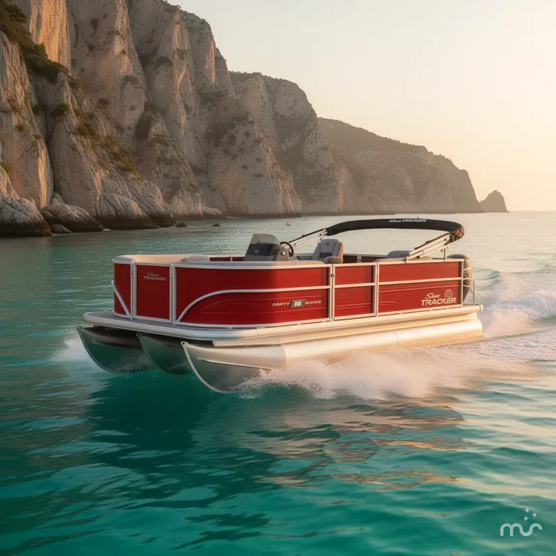 Slide: The Image of Sun Tracker Party Barge 16 DLX 2026 - 4