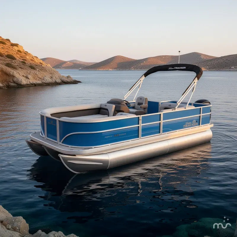 Slide: The Image of Sun Tracker Party Barge 18 DLX 2026 - 4