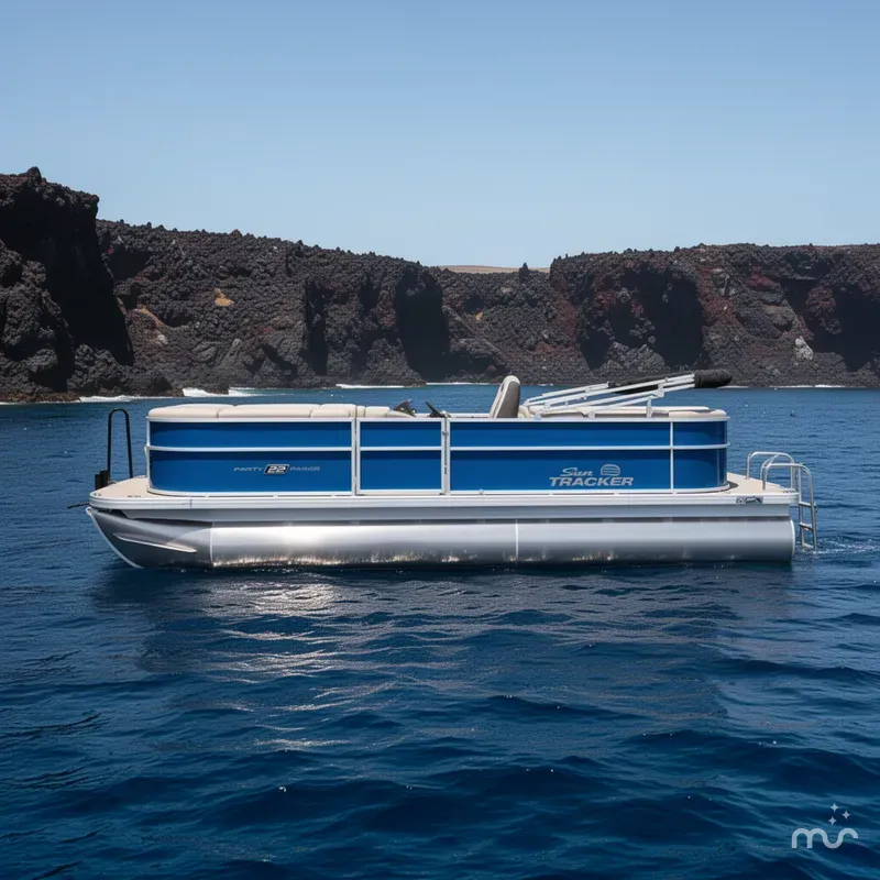 Slide: The Image of Sun Tracker Party Barge 22 DLX 2026 - 2