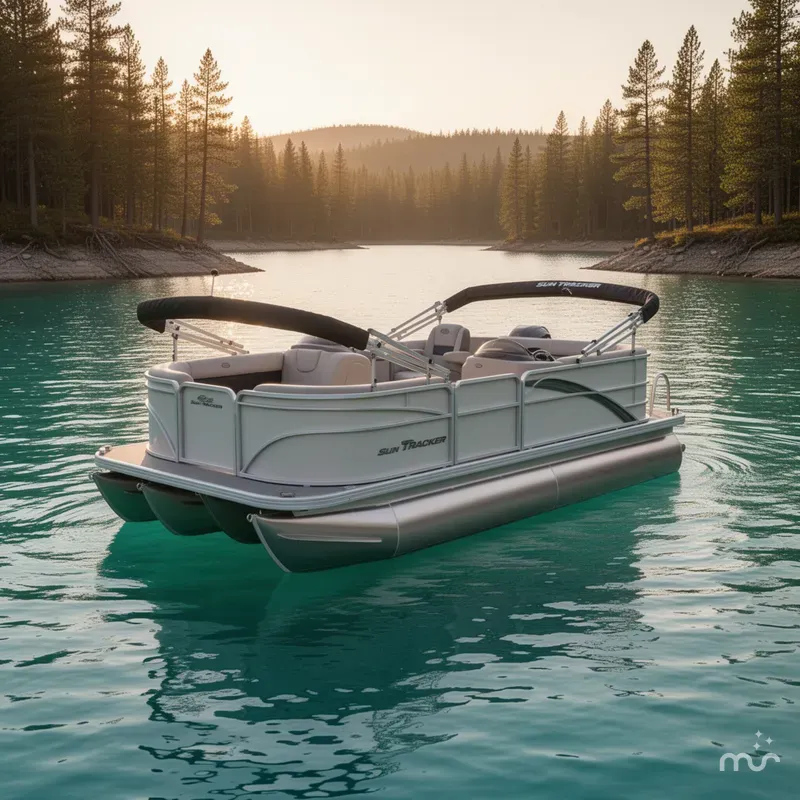 Slide: The Image of Sun Tracker Party Barge 16 DLX 2026 - 3
