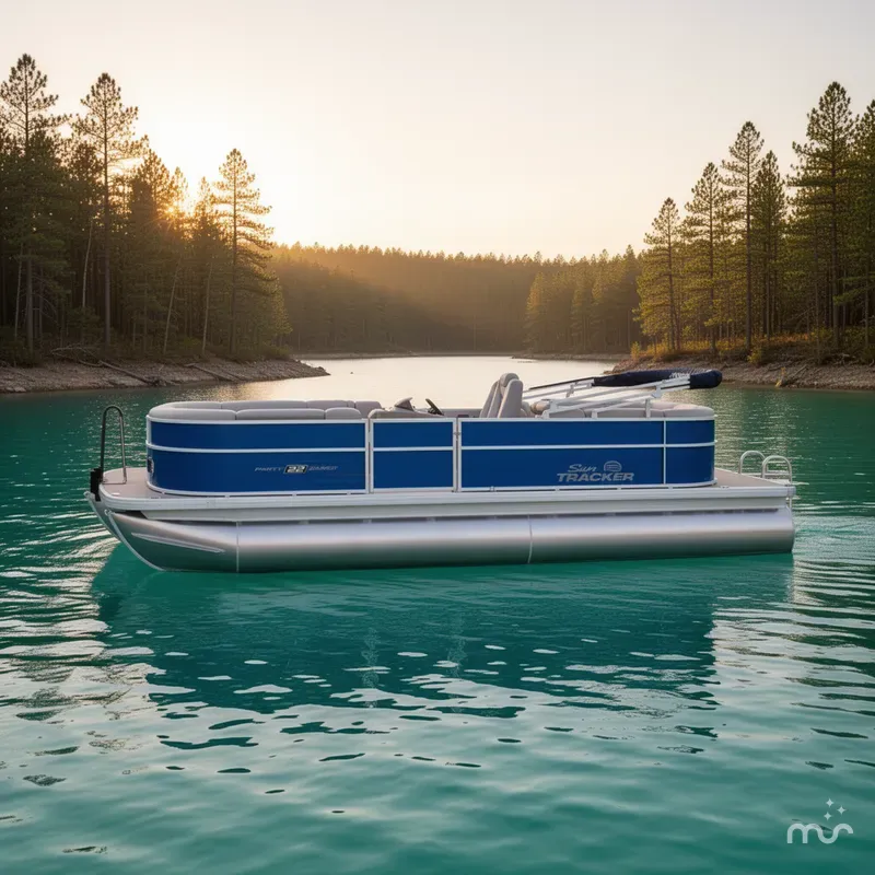 Slide: The Image of Sun Tracker Party Barge 22 DLX 2026 - 2