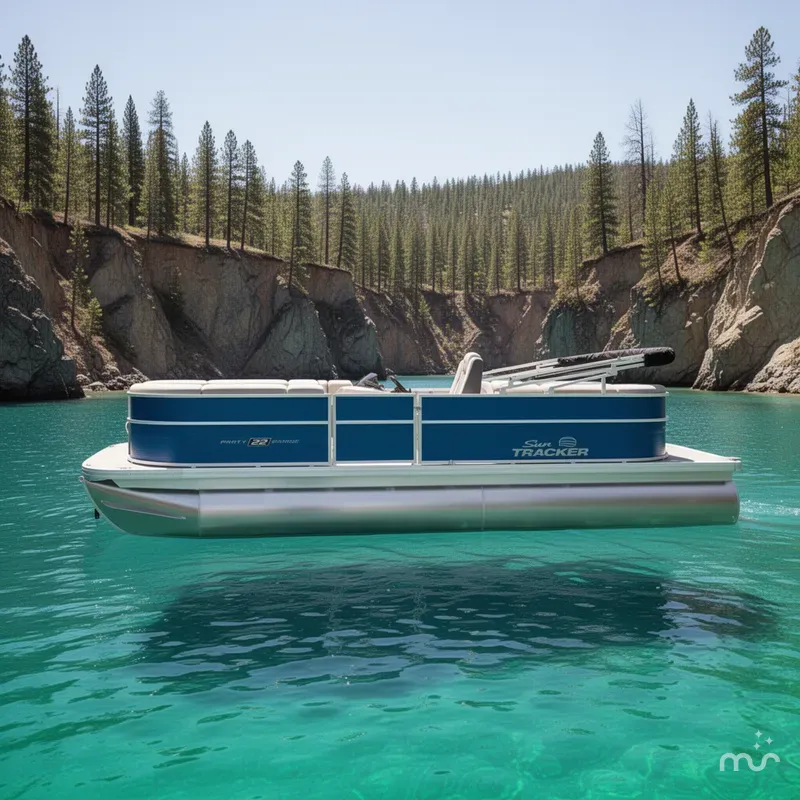 Slide: The Image of Sun Tracker Party Barge 22 DLX 2026 - 2