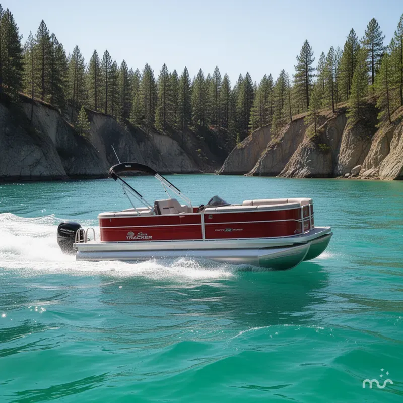 Slide: The Image of Sun Tracker Party Barge 22 DLX 2026 - 4