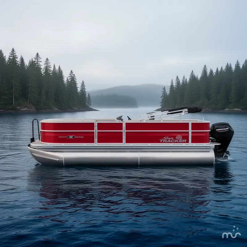 Slide: The Image of Sun Tracker Party Barge 18 DLX 2026 - 2