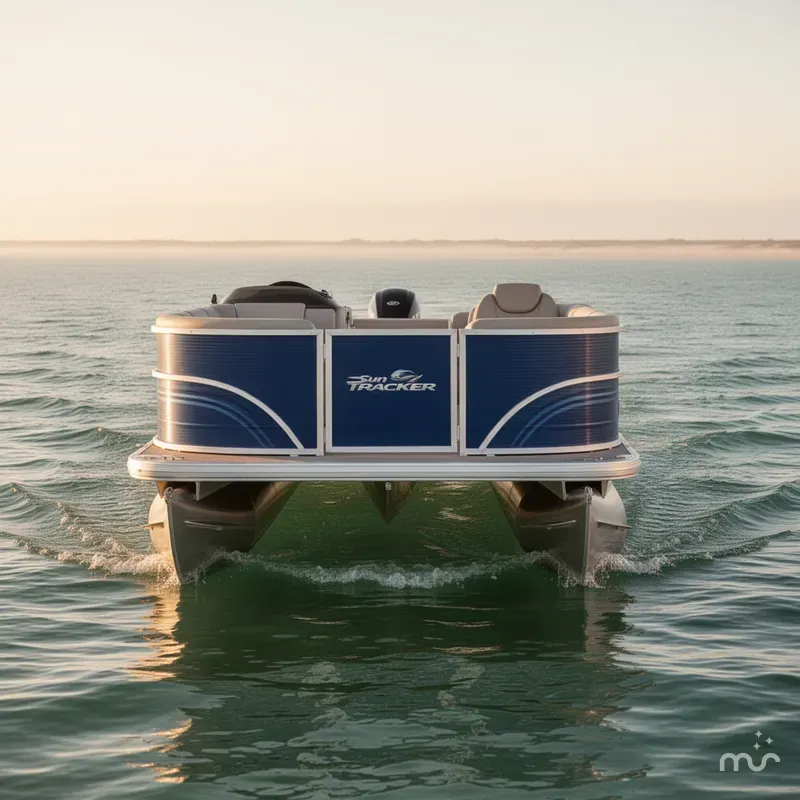 Slide: The Image of Sun Tracker Party Barge 16 DLX 2026 - 1