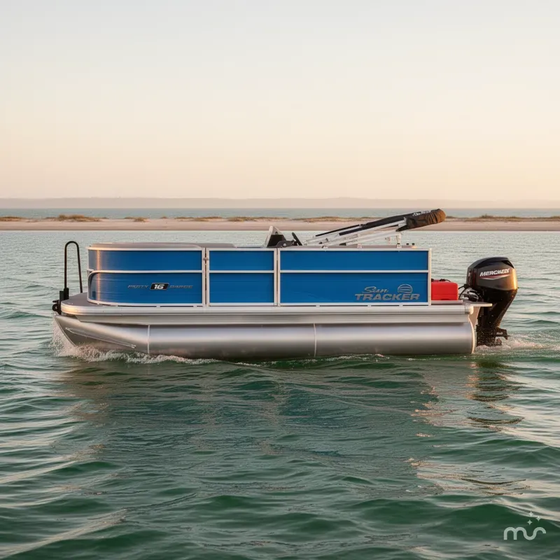 Slide: The Image of Sun Tracker Party Barge 16 DLX 2026 - 2
