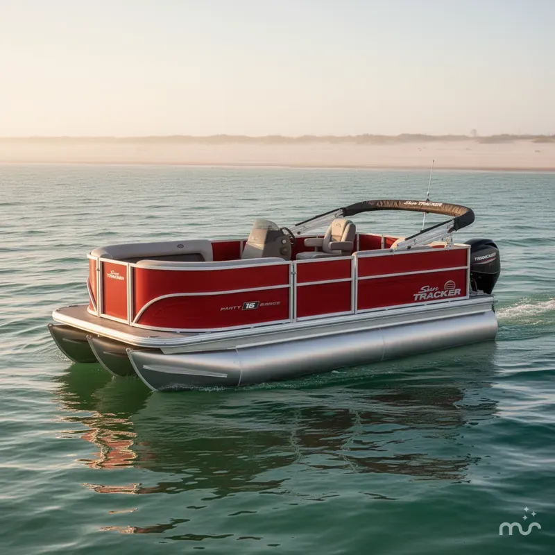 Slide: The Image of Sun Tracker Party Barge 16 DLX 2026 - 4