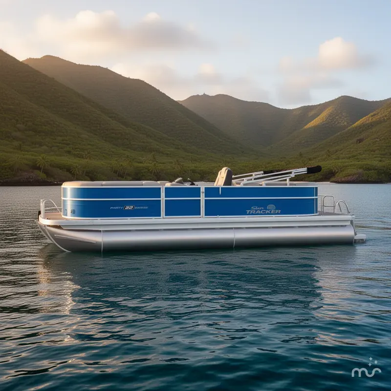 Slide: The Image of Sun Tracker Party Barge 22 DLX 2026 - 2