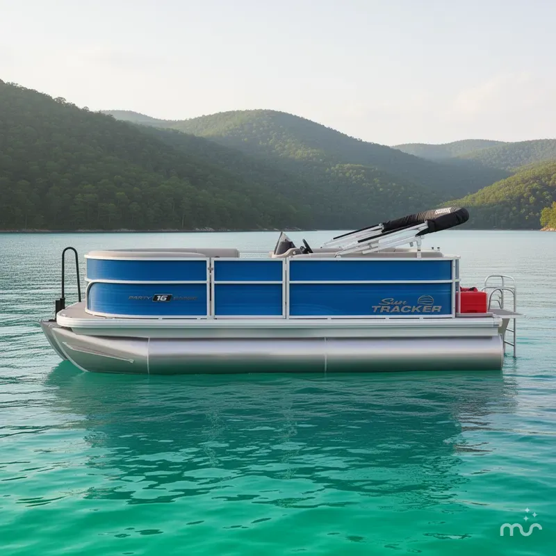 Slide: The Image of Sun Tracker Party Barge 16 DLX 2026 - 2