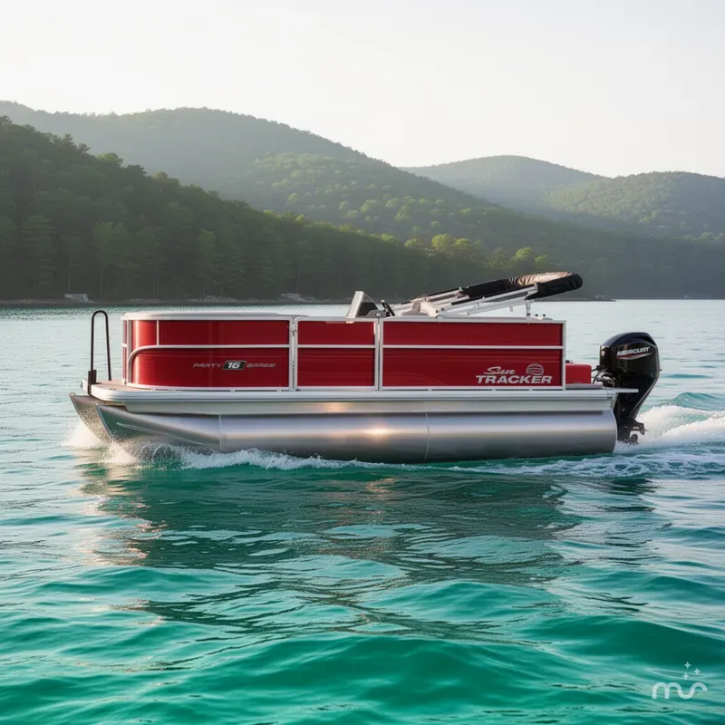 Slide: The Image of Sun Tracker Party Barge 16 DLX 2026 - 4
