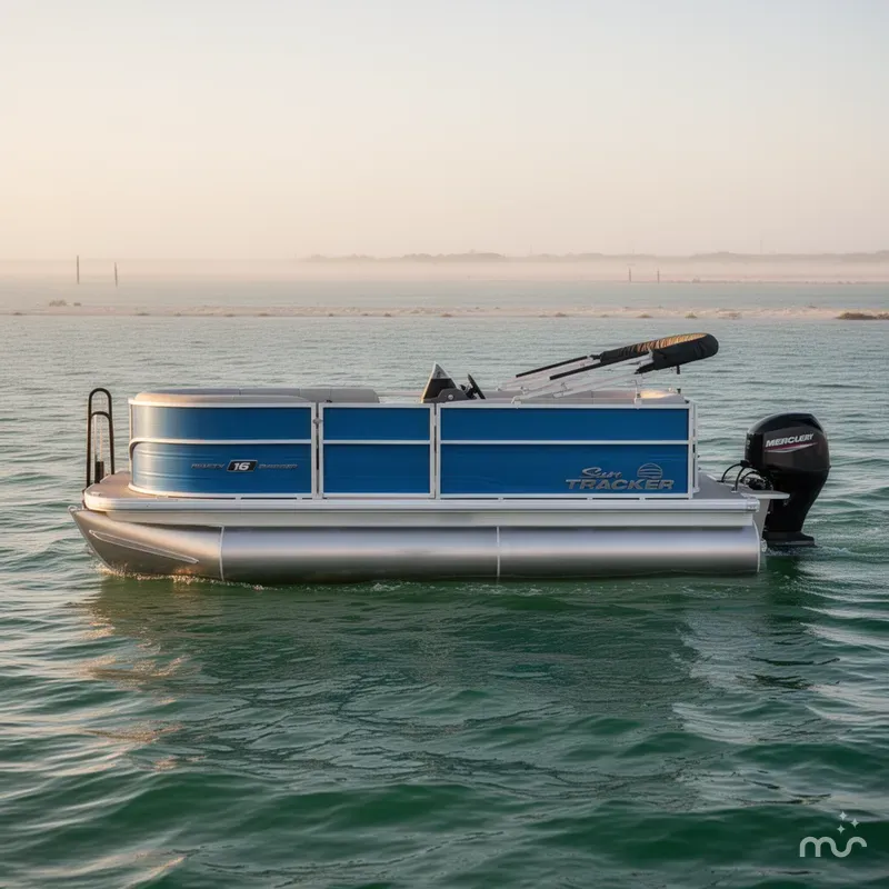 Slide: The Image of Sun Tracker Party Barge 16 DLX 2026 - 0