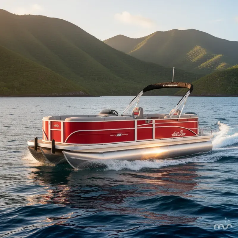 Slide: The Image of Sun Tracker Party Barge 22 DLX 2026 - 4