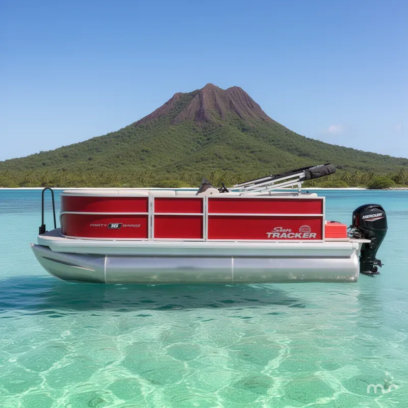 Slide: The Image of Sun Tracker Party Barge 16 DLX 2026 - 2