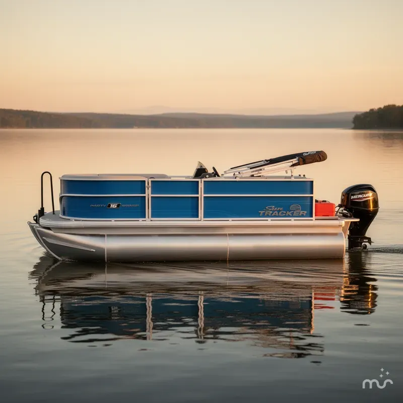 Slide: The Image of Sun Tracker Party Barge 16 DLX 2026 - 2
