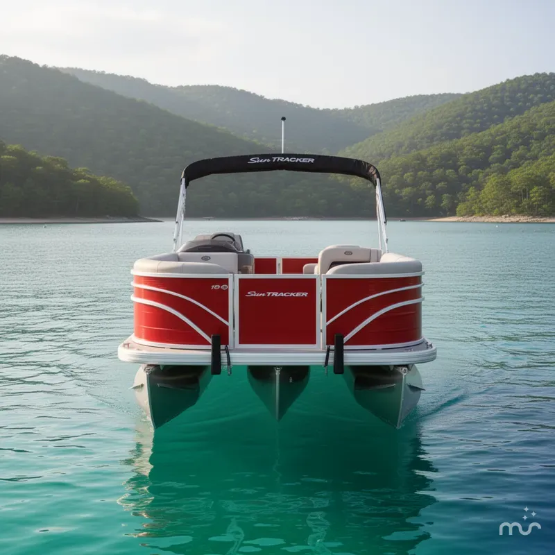 Slide: The Image of Sun Tracker Party Barge 18 DLX 2026 - 1