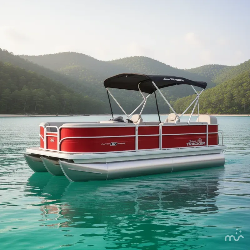 Slide: The Image of Sun Tracker Party Barge 18 DLX 2026 - 2