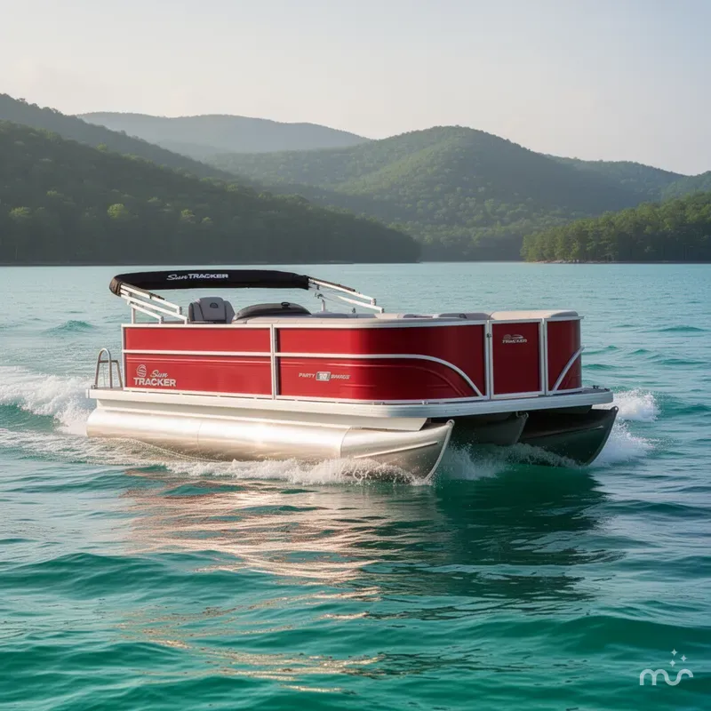 Slide: The Image of Sun Tracker Party Barge 18 DLX 2026 - 4