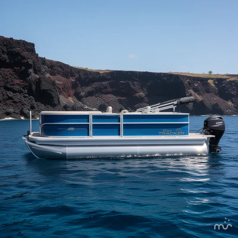 Slide: The Image of Sun Tracker Party Barge 16 DLX 2026 - 2