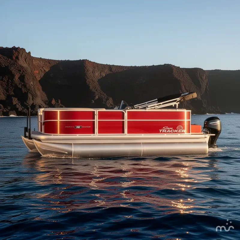 Slide: The Image of Sun Tracker Party Barge 16 DLX 2026 - 4