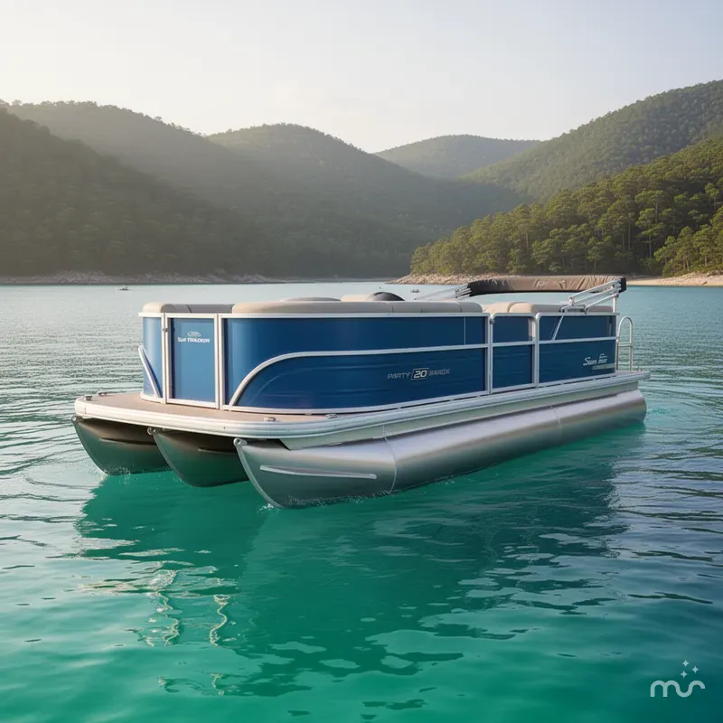 Slide: The Image of Sun Tracker Party Barge 20 DLX 2026 - 2