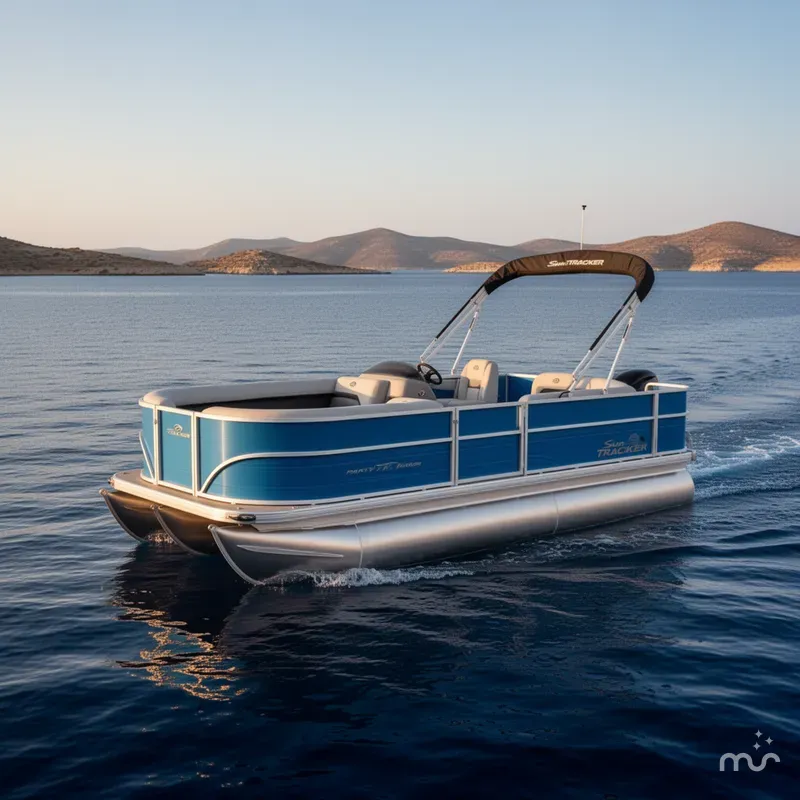 Slide: The Image of Sun Tracker Party Barge 18 DLX 2026 - 4