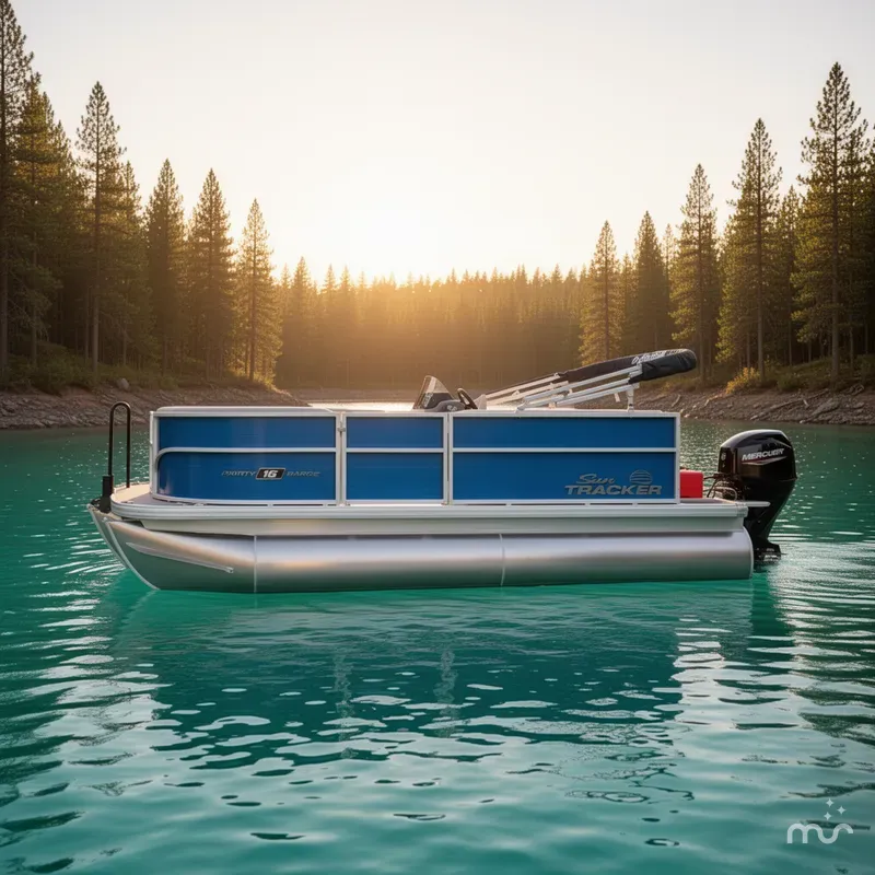 Slide: The Image of Sun Tracker Party Barge 16 DLX 2026 - 2