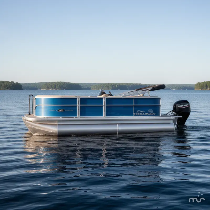 Slide: The Image of Sun Tracker Party Barge 16 DLX 2026 - 1