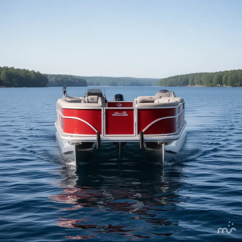 Slide: The Image of Sun Tracker Party Barge 16 DLX 2026 - 2