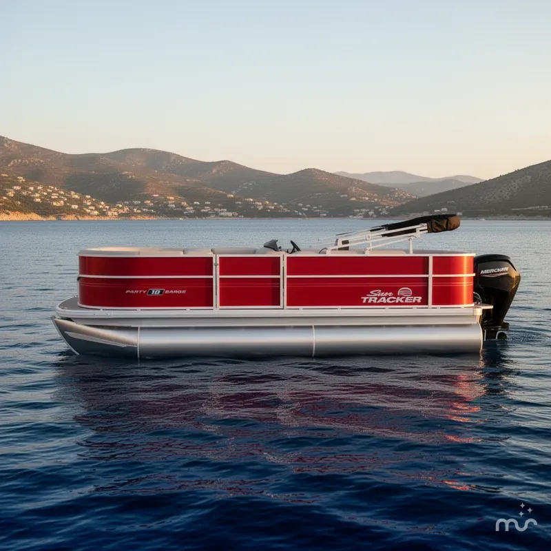 Slide: The Image of Sun Tracker Party Barge 18 DLX 2026 - 2