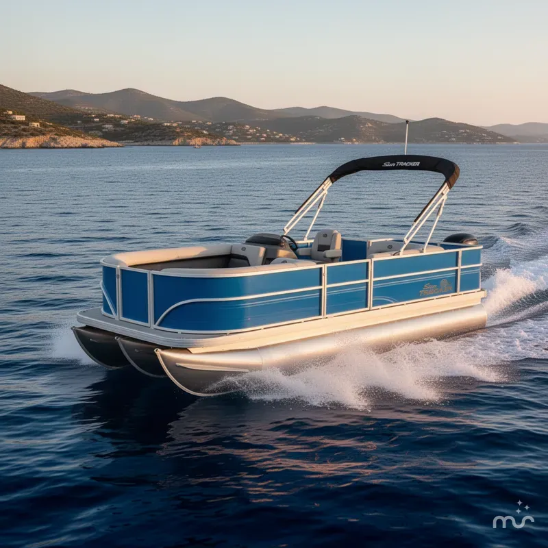 Slide: The Image of Sun Tracker Party Barge 18 DLX 2026 - 4