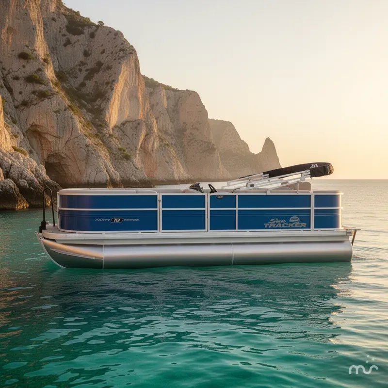 Slide: The Image of Sun Tracker Party Barge 18 DLX 2026 - 2