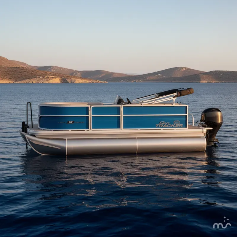 Slide: The Image of Sun Tracker Party Barge 16 DLX 2026 - 2
