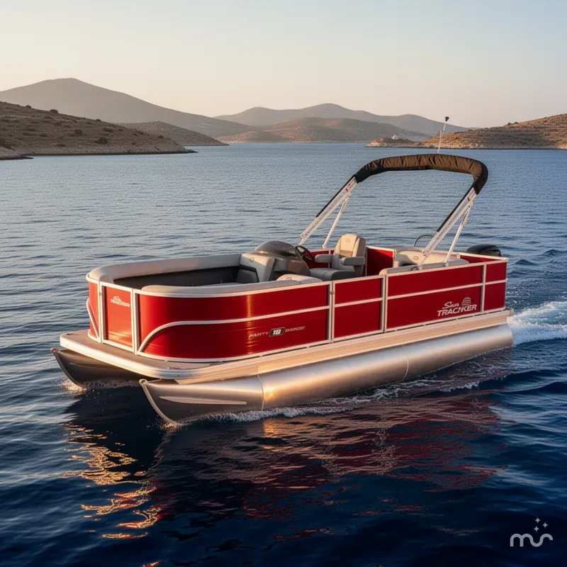 Slide: The Image of Sun Tracker Party Barge 18 DLX 2026 - 4
