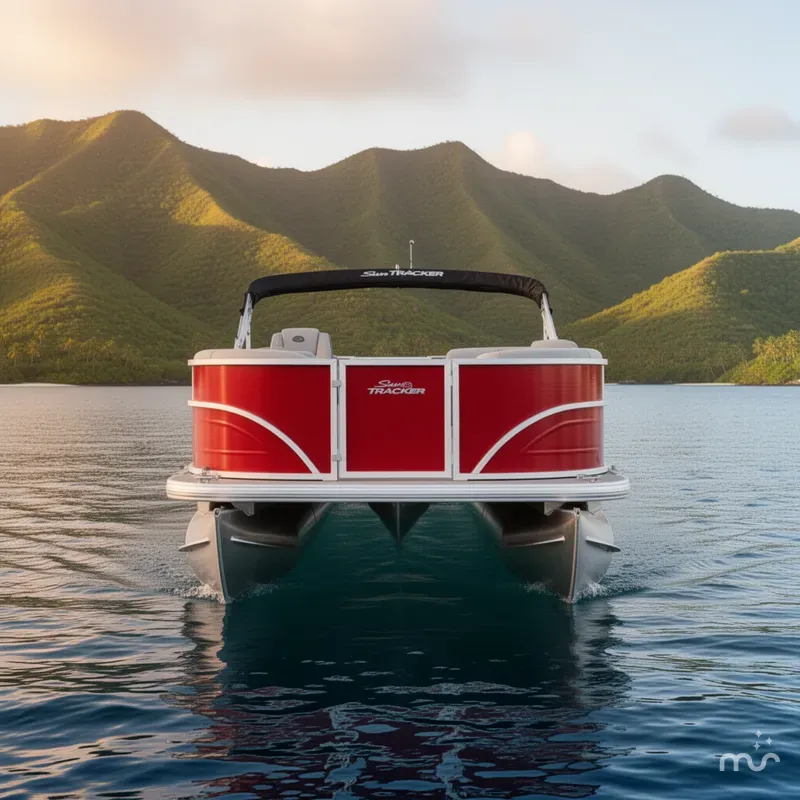Slide: The Image of Sun Tracker Party Barge 16 DLX 2026 - 1