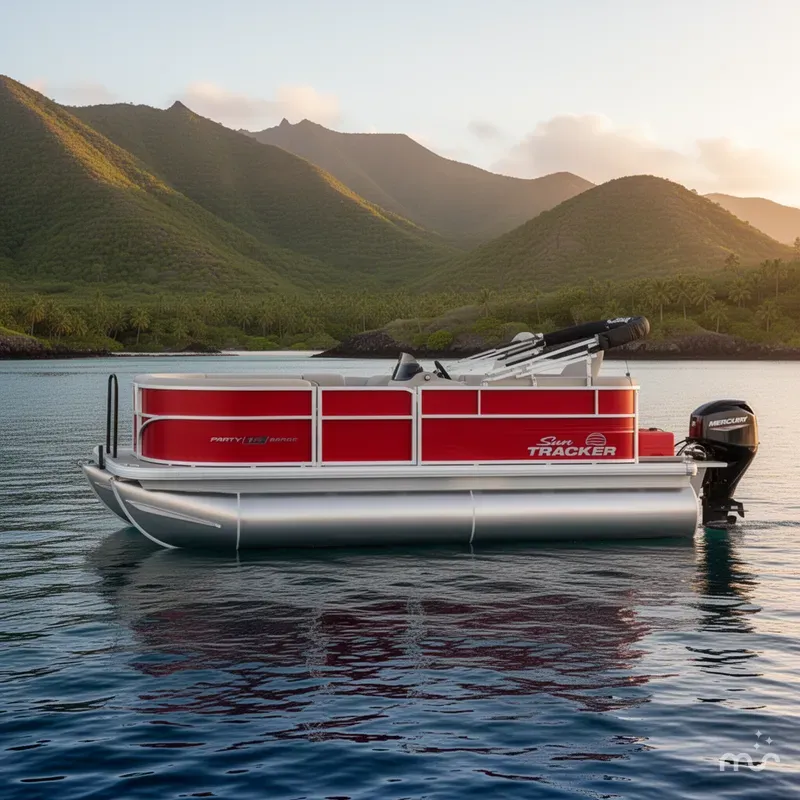 Slide: The Image of Sun Tracker Party Barge 16 DLX 2026 - 2