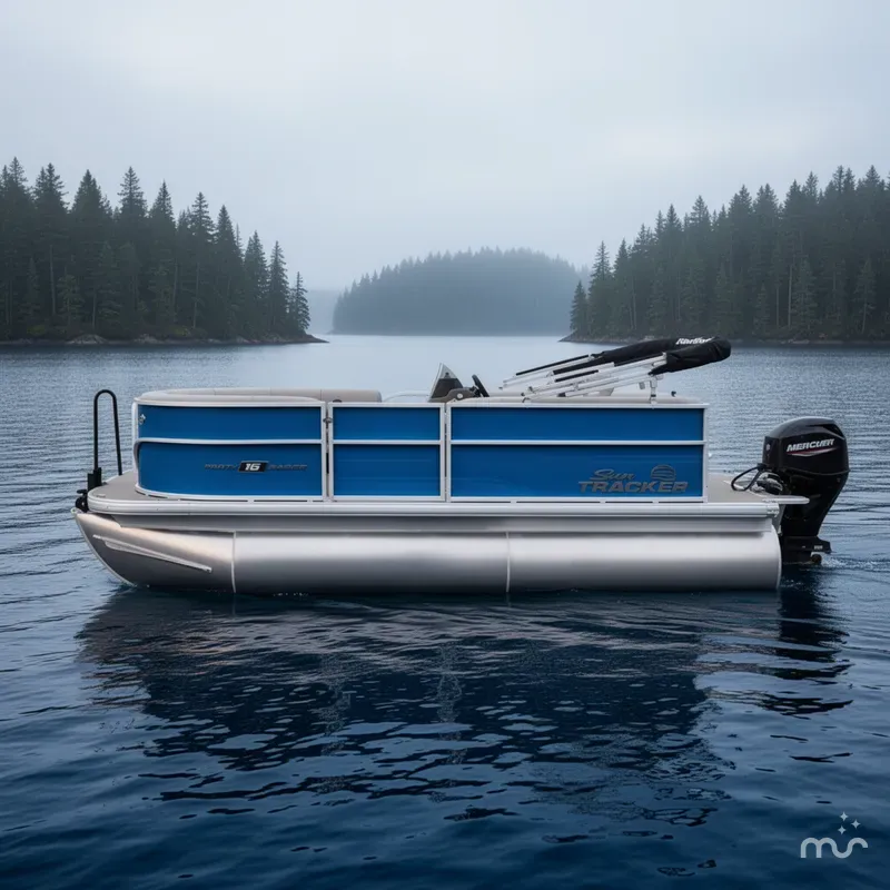 Slide: The Image of Sun Tracker Party Barge 16 DLX 2026 - 2