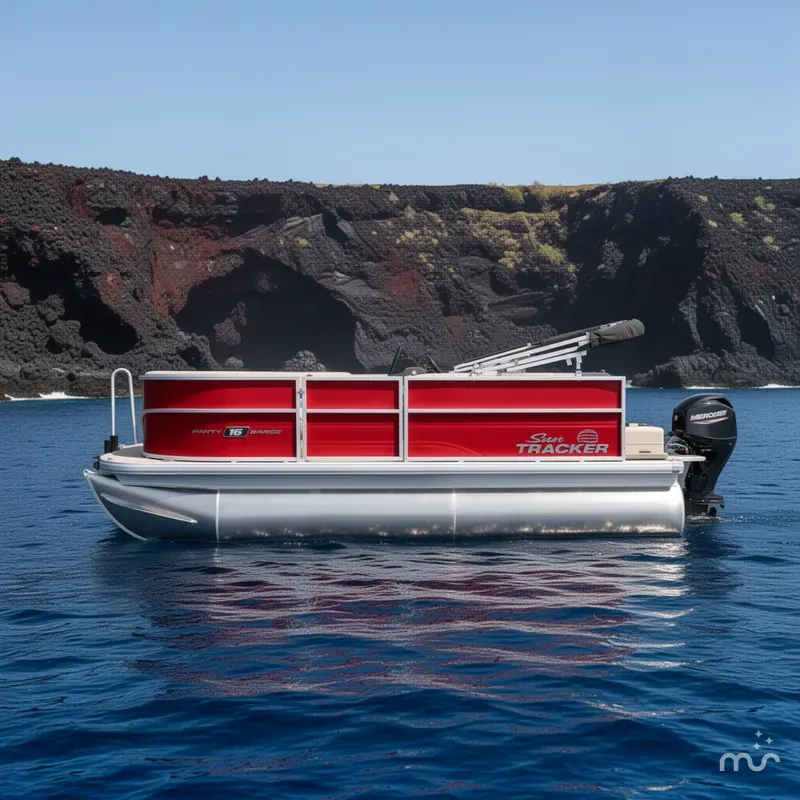 Slide: The Image of Sun Tracker Party Barge 16 DLX 2026 - 2