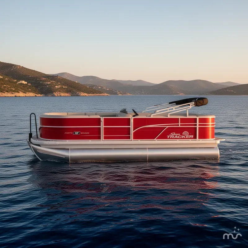 Slide: The Image of Sun Tracker Party Barge 18 DLX 2026 - 2