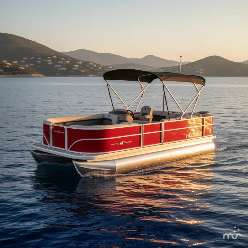 Slide: The Image of Sun Tracker Party Barge 18 DLX 2026 - 4