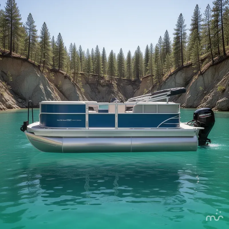 Slide: The Image of Sun Tracker Party Barge 16 DLX 2026 - 2