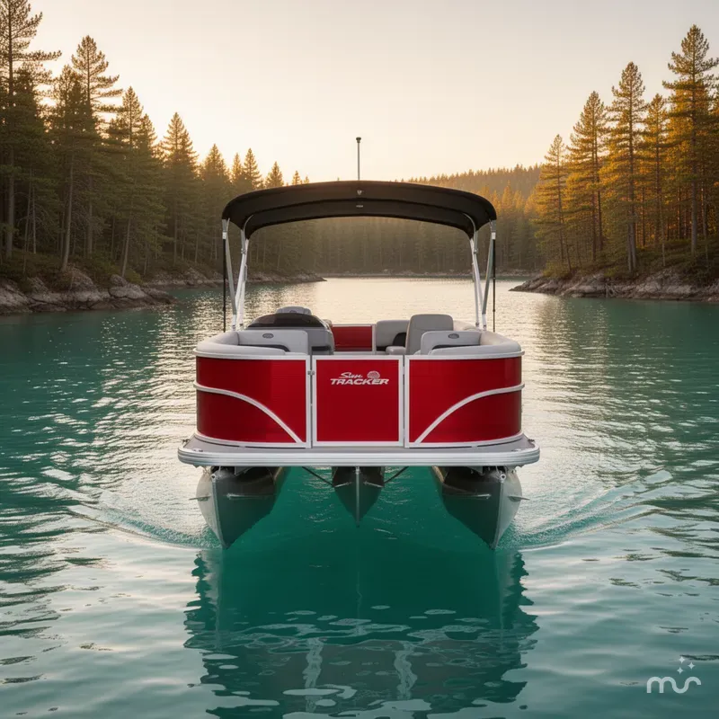 Slide: The Image of Sun Tracker Party Barge 18 DLX 2026 - 1