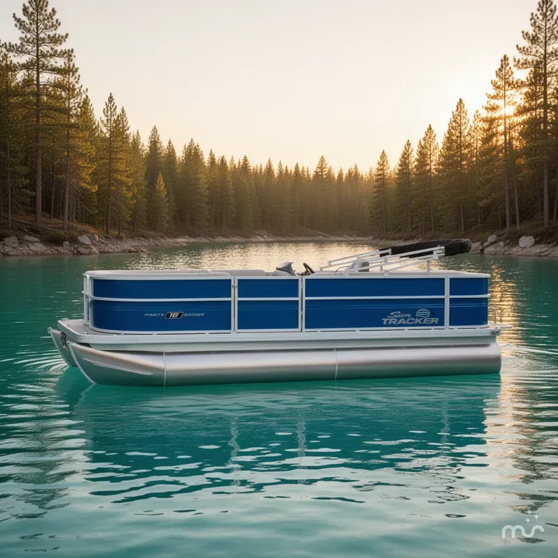 Slide: The Image of Sun Tracker Party Barge 18 DLX 2026 - 2